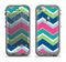 The Vibrant Teal & Colored Layered Chevron V3 Apple iPhone 5c LifeProof Fre Case Skin Set