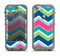 The Vibrant Teal & Colored Layered Chevron V3 Apple iPhone 5c LifeProof Nuud Case Skin Set