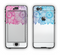The Vibrant Vintage Polka & Sketch Pink-Blue Floral Apple iPhone 6 LifeProof Nuud Case Skin Set