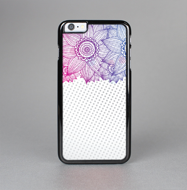 The Vibrant Vintage Polka & Sketch Pink-Blue Floral Skin-Sert for the Apple iPhone 6 Plus Skin-Sert Case