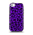 The Vibrant Violet Leopard Print Apple iPhone 5c Otterbox Symmetry Case Skin Set