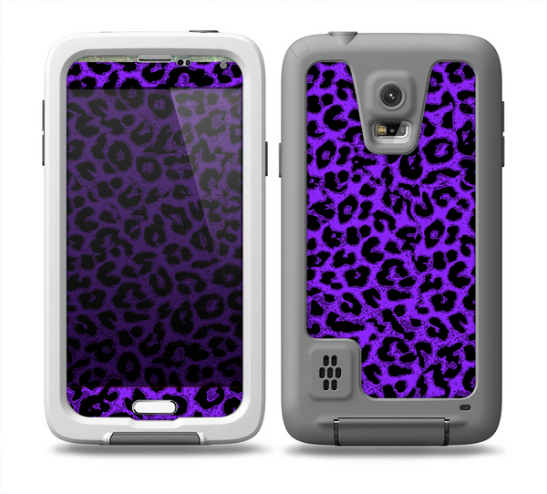 The Vibrant Violet Leopard Print Skin for the Samsung Galaxy S5 frē LifeProof Case