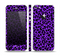 The Vibrant Violet Leopard Print Skin Set for the Apple iPhone 5