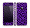 The Vibrant Violet Leopard Print Skin Set for the Apple iPhone 5s
