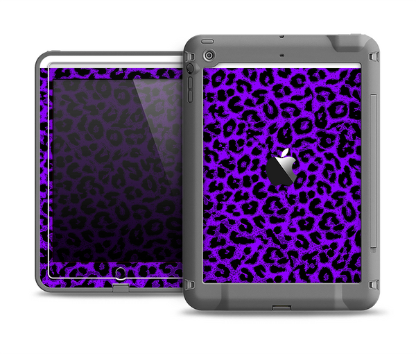 The Vibrant Violet Leopard Print Apple iPad Mini LifeProof Fre Case Skin Set