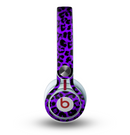 The Vibrant Violet Leopard Print Skin for the Beats by Dre Mixr Headphones