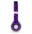 The Vibrant Violet Leopard Print Skin for the Beats by Dre Solo 2 Headphones