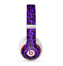 The Vibrant Violet Leopard Print Skin for the Beats by Dre Studio (2013+ Version) Headphones