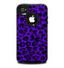 The Vibrant Violet Leopard Print Skin for the iPhone 4-4s OtterBox Commuter Case