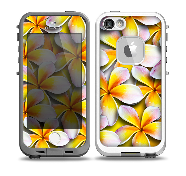 The Vibrant Yellow Flower Pattern Skin for the iPhone 5-5s fre LifeProof Case
