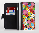 The Vibrant vector Flower Petals Ink-Fuzed Leather Folding Wallet Credit-Card Case for the Apple iPhone 6/6s, 6/6s Plus, 5/5s and 5c