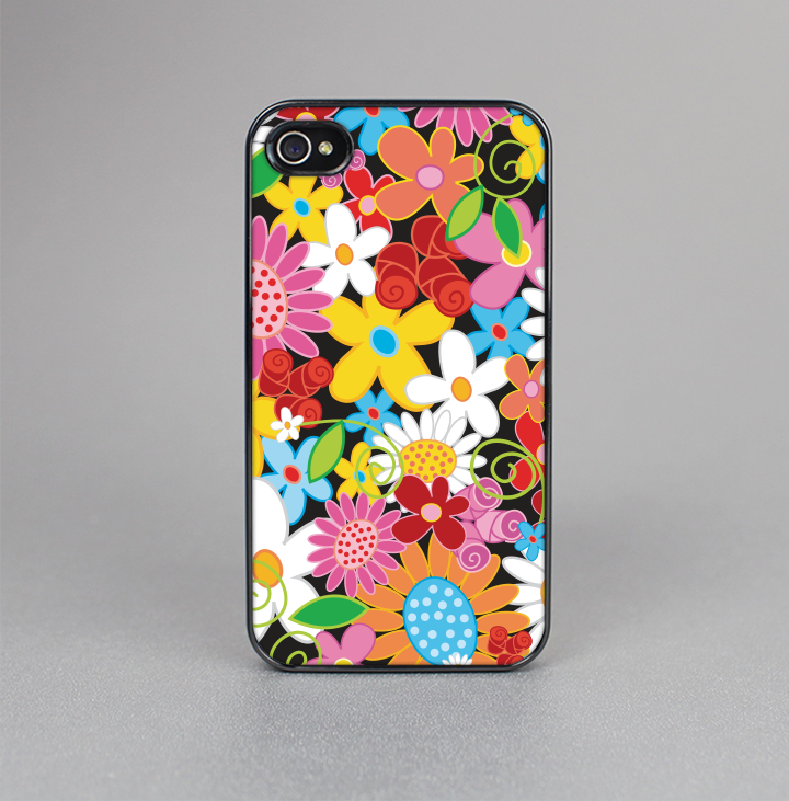 The Vibrant vector Flower Petals Skin-Sert for the Apple iPhone 4-4s Skin-Sert Case