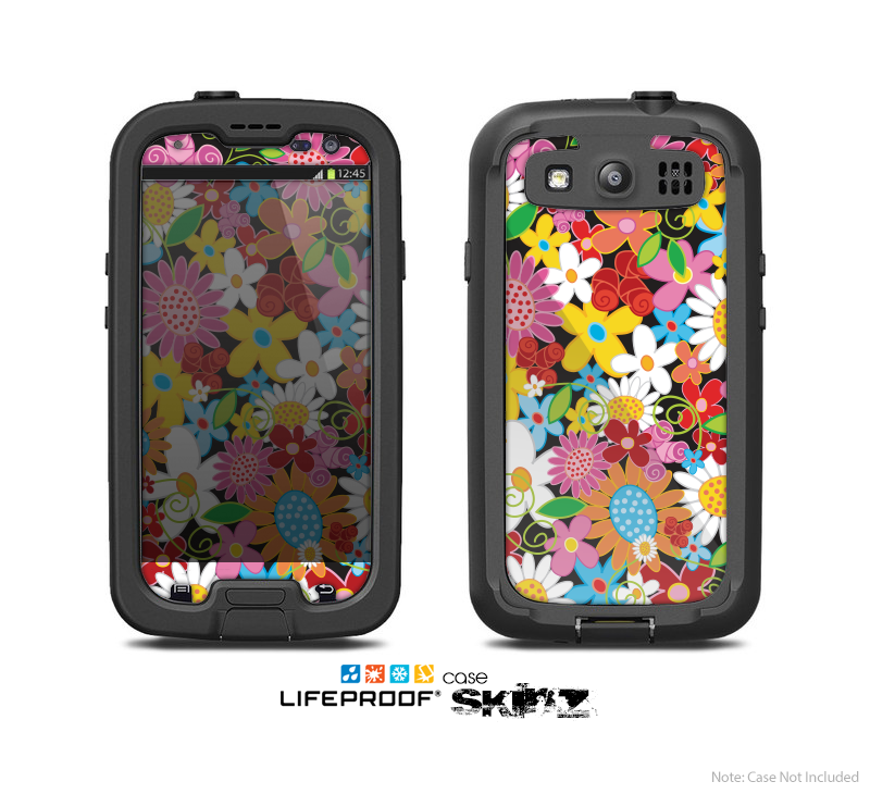 The Vibrant vector Flower Petals Skin For The Samsung Galaxy S3 LifeProof Case