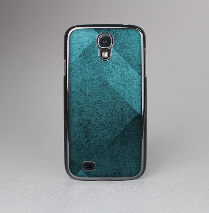 The Vinatge Blue Overlapping Cubes Skin-Sert Case for the Samsung Galaxy S4