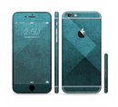 The Vinatge Blue Overlapping Cubes Sectioned Skin Series for the Apple iPhone 6s Plus