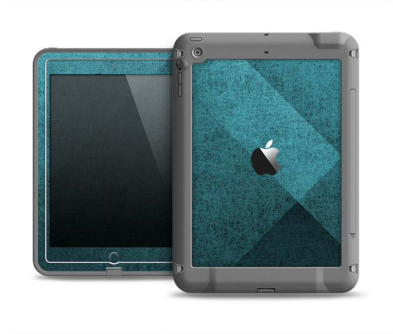 The Vintage Blue Overlapping Cubes Apple iPad Air LifeProof Fre Case Skin Set
