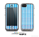 The Vinatge Blue Striped Pattern V4 Skin for the Apple iPhone 5c LifeProof Case