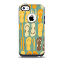 The Vinatge Blue & Yellow Flip-Flops Skin for the iPhone 5c OtterBox Commuter Case
