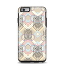 The Vintage Abstract Owl Tan Pattern Apple iPhone 6 Plus Otterbox Symmetry Case Skin Set