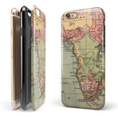 The Vintage African Map iPhone 6/6s or 6/6s Plus 2-Piece Hybrid INK-Fuzed Case