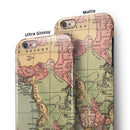 The Vintage African Map iPhone 6/6s or 6/6s Plus 2-Piece Hybrid INK-Fuzed Case