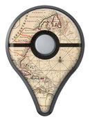 The Vintage Amerique Overview Map Pokémon GO Plus Vinyl Protective Decal Skin Kit