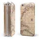 The Vintage Amerique Overview Map iPhone 6/6s or 6/6s Plus 2-Piece Hybrid INK-Fuzed Case