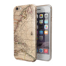 The Vintage Amerique Overview Map iPhone 6/6s or 6/6s Plus 2-Piece Hybrid INK-Fuzed Case