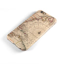 The Vintage Amerique Overview Map iPhone 6/6s or 6/6s Plus 2-Piece Hybrid INK-Fuzed Case