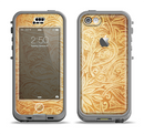 The Vintage Antique Gold Grunge Pattern Apple iPhone 5c LifeProof Nuud Case Skin Set