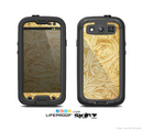 The Vintage Antique Gold Grunge Pattern Skin For The Samsung Galaxy S3 LifeProof Case