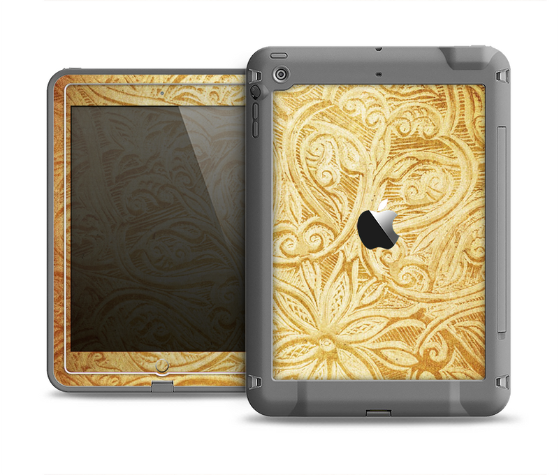 The Vintage Antique Gold Grunge Pattern Apple iPad Air LifeProof Fre Case Skin Set