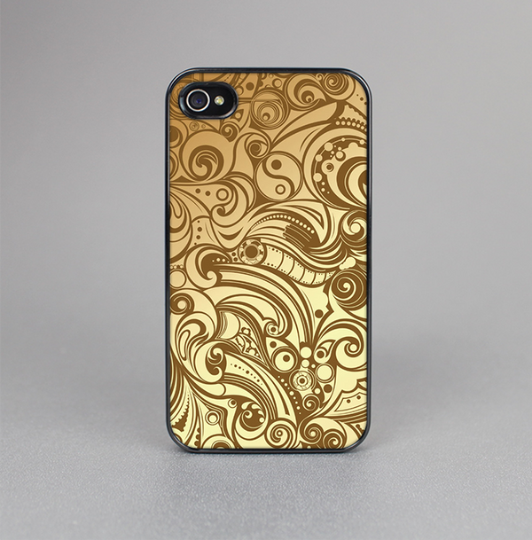 The Vintage Antique Gold Vector Pattern Skin-Sert for the Apple iPhone 4-4s Skin-Sert Case