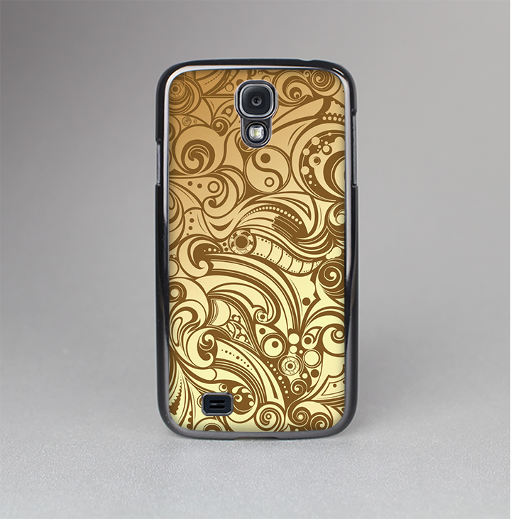 The Vintage Antique Gold Vector Pattern Skin-Sert Case for the Samsung Galaxy S4