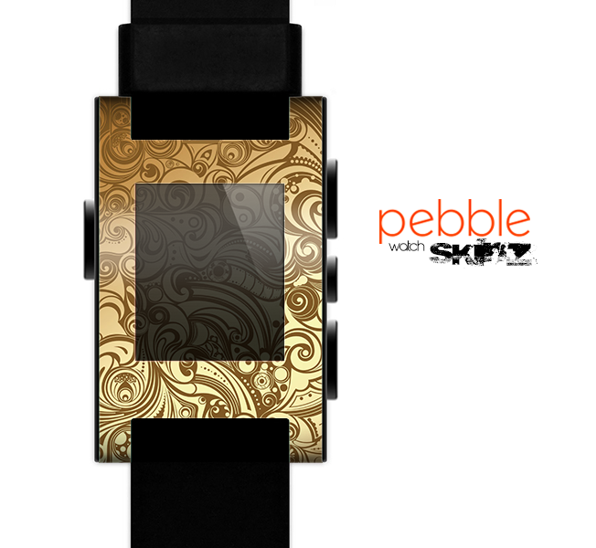 The Vintage Antique Gold Vector Pattern Skin for the Pebble SmartWatch