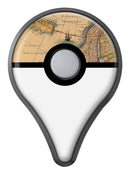 The Vintage Atlantic Ocean Map Pattern Pokémon GO Plus Vinyl Protective Decal Skin Kit
