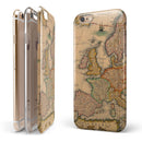The Vintage Atlantic Ocean Map Pattern iPhone 6/6s or 6/6s Plus 2-Piece Hybrid INK-Fuzed Case