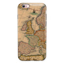 The Vintage Atlantic Ocean Map Pattern iPhone 6/6s or 6/6s Plus 2-Piece Hybrid INK-Fuzed Case