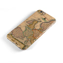 The Vintage Atlantic Ocean Map Pattern iPhone 6/6s or 6/6s Plus 2-Piece Hybrid INK-Fuzed Case