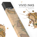 The Vintage Atlantic Ocean Map Pattern - Premium Decal Protective Skin-Wrap Sticker compatible with the Juul Labs vaping device