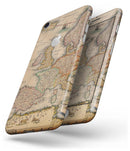 The Vintage Atlantic Ocean Map Pattern - Skin-kit for the iPhone 8 or 8 Plus