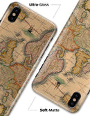 The Vintage Atlantic Ocean Map Pattern - iPhone X Clipit Case