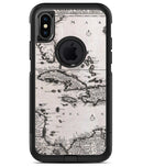 The Vintage Black and White Gulf of Mexico Map 3 - iPhone X OtterBox Case & Skin Kits