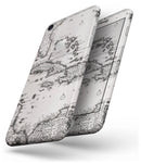 The Vintage Black and White Gulf of Mexico Map - Skin-kit for the iPhone 8 or 8 Plus
