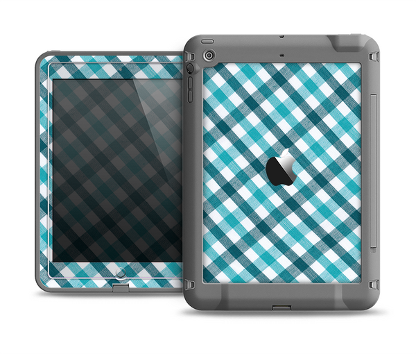 The Vintage Blue & Black Plaid Apple iPad Air LifeProof Fre Case Skin Set