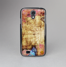 The Vintage Blue Butterfly Background Skin-Sert Case for the Samsung Galaxy S4
