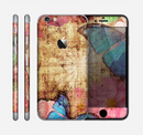 The Vintage Blue Butterfly Background Skin for the Apple iPhone 6