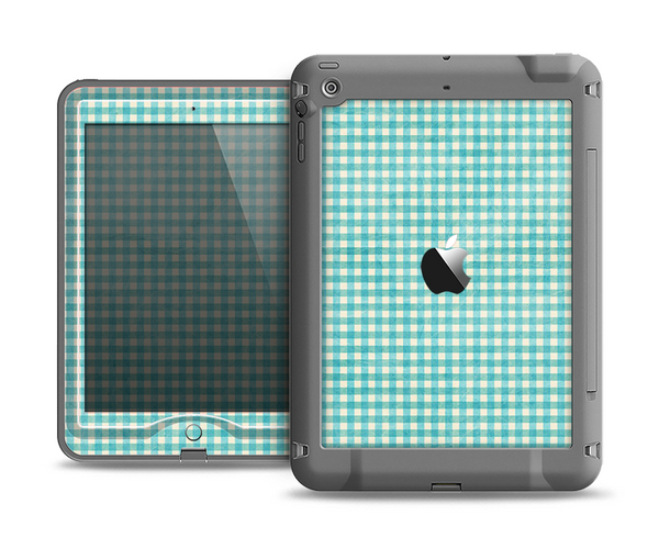 The Vintage Blue Plaid Apple iPad Mini LifeProof Nuud Case Skin Set