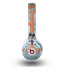 The Vintage Blue Striped & Chained Anchor Skin for the Beats by Dre Mixr Headphones