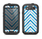 The Vintage Blue Striped Chevron Pattern V4 Samsung Galaxy S3 LifeProof Fre Case Skin Set